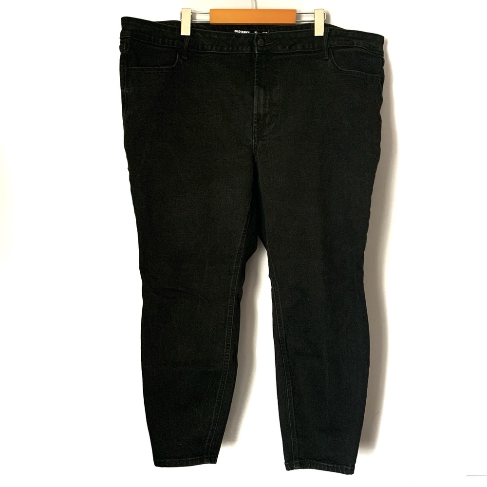 Old Navy Black Denim Jeans High Rise Super Skinny Ladies Size 22 Short